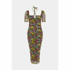 Oasis Floral Keyhole Front Mesh Midi Dress For Female -Oasis Sales Store unnamed file 2614