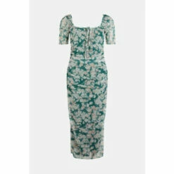 Oasis Floral Keyhole Front Mesh Midi Dress For Female -Oasis Sales Store unnamed file 2615