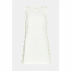 Oasis Tweed Side Button Detail Shift Dress For Female -Oasis Sales Store unnamed file 262