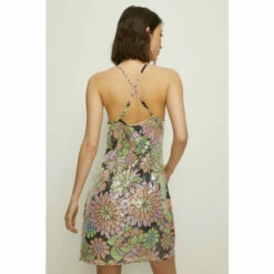 Oasis Pyschedelic Printed Sequin Halter Dress For Female -Oasis Sales Store unnamed file 2630