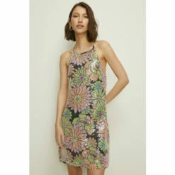 Oasis Pyschedelic Printed Sequin Halter Dress For Female -Oasis Sales Store unnamed file 2632