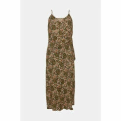 Oasis Paisley Printed Linen Wrap Cami Dress For Female -Oasis Sales Store unnamed file 2664