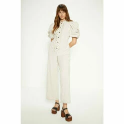 Oasis Cord Scallop Puff Sleeve Jumpsuit For Female -Oasis Sales Store unnamed file 268
