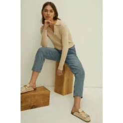 Oasis Collared Cable Stitch Jumper For Female -Oasis Sales Store unnamed file 2716