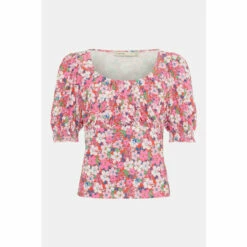 Oasis Slinky Jersey Floral Print Scoop Neck Top For Female -Oasis Sales Store unnamed file 2724