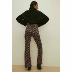 Oasis Floral Jacquard Flare Trouser For Female -Oasis Sales Store unnamed file 2728