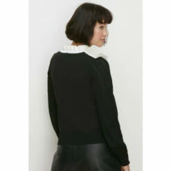 Oasis Frill Yoke Detail Pointelle Jumper For Female -Oasis Sales Store unnamed file 2755