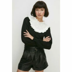 Oasis Frill Yoke Detail Pointelle Jumper For Female -Oasis Sales Store unnamed file 2757