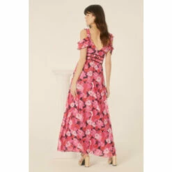 Oasis Pop Floral Frill Lace Trim Midaxi Dress For Female -Oasis Sales Store unnamed file 2770