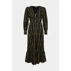 Oasis Stripe Floral Wrap Midi Dress For Female 10 Oasis Stripe Floral Wrap Midi Dress For Female -Oasis Sales Store unnamed file 2781