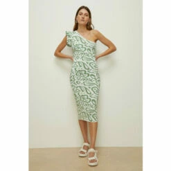 Oasis Jacquard One Shoulder Bodycon Knitted Midi Dress For Female -Oasis Sales Store unnamed file 2807