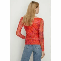 Oasis Floral Mesh Gauged Front Top For Female 9 Oasis Floral Mesh Gauged Front Top For Female -Oasis Sales Store unnamed file 281