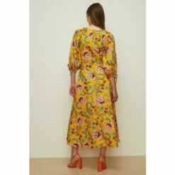Oasis Paisley Tie Cuff Printed Midi Dress For Female -Oasis Sales Store unnamed file 2811