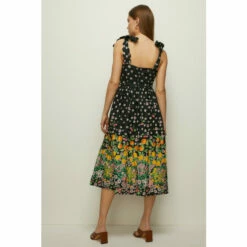 Oasis Petite Fruit Daisy Border Tie Scallop Dress For Female -Oasis Sales Store unnamed file 2816