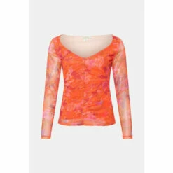 Oasis Floral Mesh Gauged Front Top For Female 10 Oasis Floral Mesh Gauged Front Top For Female -Oasis Sales Store unnamed file 282