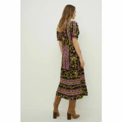 Oasis Frill Ruffle Trailing Stripe Midi Dress For Female -Oasis Sales Store unnamed file 2836