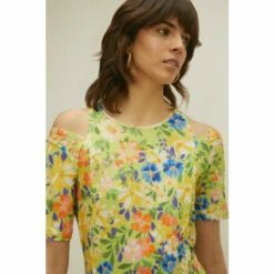 Oasis Floral Print Shoulder Cutout Midi For Female -Oasis Sales Store unnamed file 2875