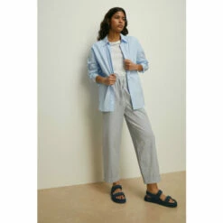 Oasis Stripe Turn Up Hem Trouser For Female -Oasis Sales Store unnamed file 2896