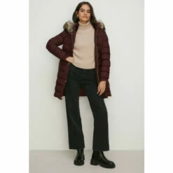 Oasis Heat Seal Midi Puffer Jacket For Female