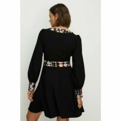 Oasis Printed Crepe Trim Skater Dress For Female -Oasis Sales Store unnamed file 2914