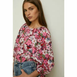 Oasis Artbox Floral Tie Cuff Top For Female -Oasis Sales Store unnamed file 2931