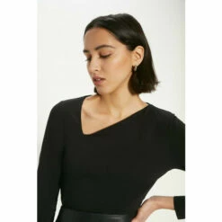 Oasis Cotton Asymmetric Long Sleeve Top For Female -Oasis Sales Store unnamed file 2941