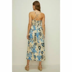 Oasis Linen Mix Ikat Printed Strappy Midi Dress For Female -Oasis Sales Store unnamed file 2949