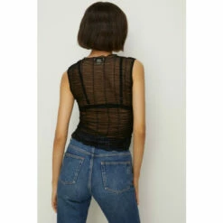 Oasis Mesh Ruched Vest Top For Female -Oasis Sales Store unnamed file 2954
