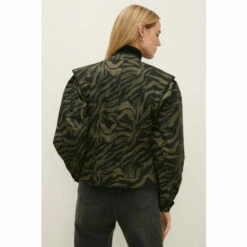 Oasis Rachel Stevens Zip Through Zebra Print Coat For Female -Oasis Sales Store unnamed file 2959