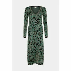 Oasis Jacquard Deep Plunge Maxi Dress For Female -Oasis Sales Store unnamed file 2975
