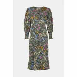 Oasis Patchwork Floral Printed Wrap Dress For Female -Oasis Sales Store unnamed file 3022