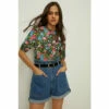 Oasis Slinky Jersey Floral Shirred Neck Top For Female -Oasis Sales Store unnamed file 3028