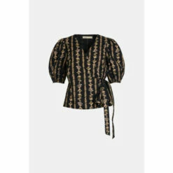 Oasis Stripe Floral Wrap Top For Female -Oasis Sales Store unnamed file 3062