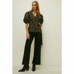 Oasis Stripe Floral Wrap Top For Female -Oasis Sales Store unnamed file 3063