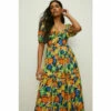 Oasis Tulip Printed Square Neck Midi Dress For Female -Oasis Sales Store unnamed file 3069