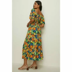 Oasis Tulip Printed Square Neck Midi Dress For Female -Oasis Sales Store unnamed file 3071