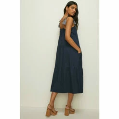 Oasis Button Through Tassel Midi Dress For Female -Oasis Sales Store unnamed file 3087