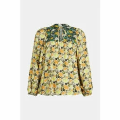 Oasis Mixed Ditsy Floral Tie Front Blouse For Female -Oasis Sales Store unnamed file 3094