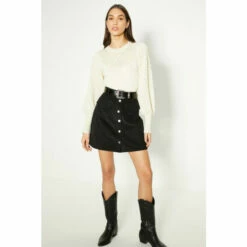 Oasis Pointelle Detail Mutton Sleeve Jumper For Female -Oasis Sales Store unnamed file 31