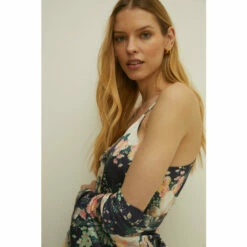 Oasis Navy Floral Printed Satin Chemise For Female -Oasis Sales Store unnamed file 3105