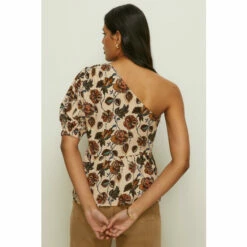 Oasis One Shoulder Tribal Printed Top For Female -Oasis Sales Store unnamed file 3114