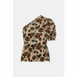 Oasis One Shoulder Tribal Printed Top For Female -Oasis Sales Store unnamed file 3115