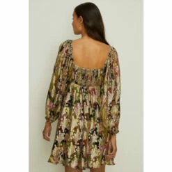 Oasis Metallic Paisley Printed Skater Dress For Female -Oasis Sales Store unnamed file 3125