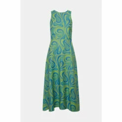 Oasis Swirl Jacquard Midi Dress For Female -Oasis Sales Store unnamed file 3187