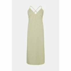 Oasis Lemon Twill Slip Dress For Female -Oasis Sales Store unnamed file 3218