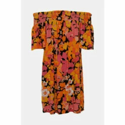 Oasis Retro Floral Bardot Dress For Female 10 Oasis Retro Floral Bardot Dress For Female -Oasis Sales Store unnamed file 3233