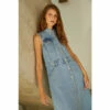 Oasis Pale Wash Sleeveless Denim Shirt Dress For Female 1 Oasis Pale Wash Sleeveless Denim Shirt Dress For Female -Oasis Sales Store unnamed file 3235