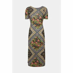 Oasis Petite Printed Mesh Midi T-shirt Dress For Female -Oasis Sales Store unnamed file 3249