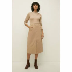 Oasis Front Split Midi Skirt For Female