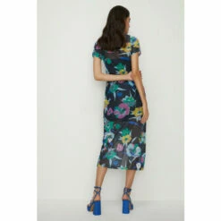 Oasis Bright Floral Ruched Mesh Midi Dress For Female -Oasis Sales Store unnamed file 3259